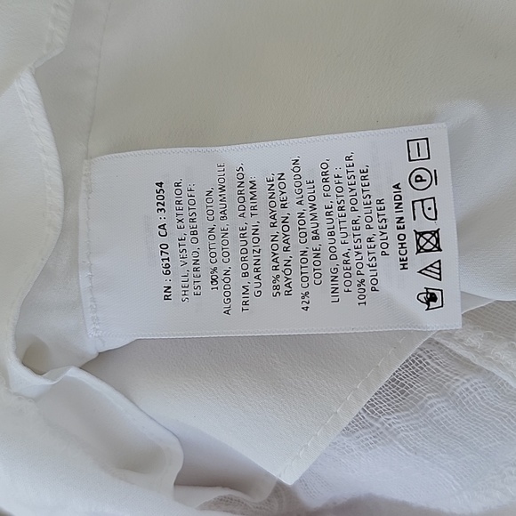 Leifsdottir Anthropologie Cotton White High-Low Midi Dress Sz XS - Picture 14 of 14